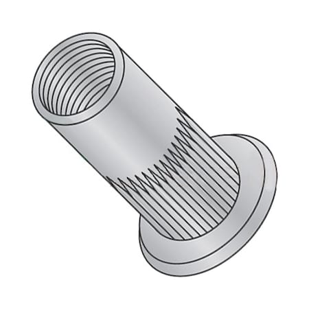 Newport Fasteners Rivet Nut, #8-32 Thread Size, 0.365 in Flange Dia., 0.445" L, Aluminum, 1000 PK 151421